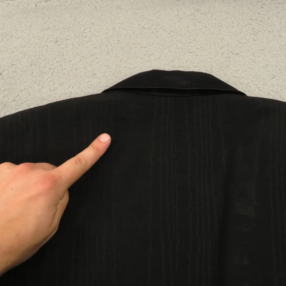 Dolce & Gabbana Blazer 42R Silk Woodgrain Print Tuxedo Jacket Black